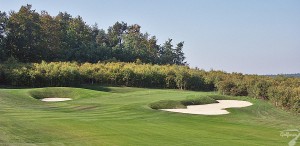 Budowa pola golfowego / galeria pól golfowych - dołek golfowy (green z approach) na polu golfowym Krakow Valley Golf & Country Club.